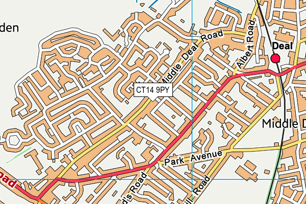 CT14 9PY map - OS VectorMap District (Ordnance Survey)