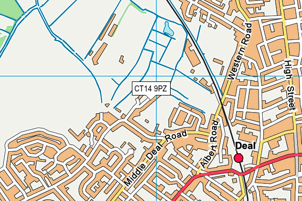 CT14 9PZ map - OS VectorMap District (Ordnance Survey)