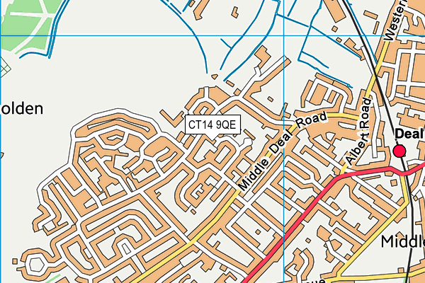 CT14 9QE map - OS VectorMap District (Ordnance Survey)