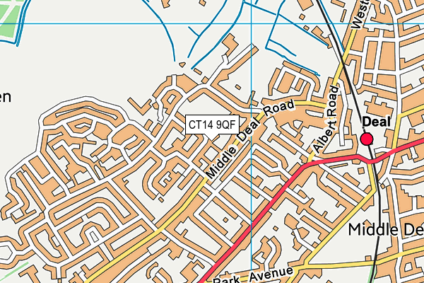 CT14 9QF map - OS VectorMap District (Ordnance Survey)