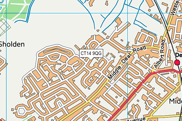 CT14 9QG map - OS VectorMap District (Ordnance Survey)
