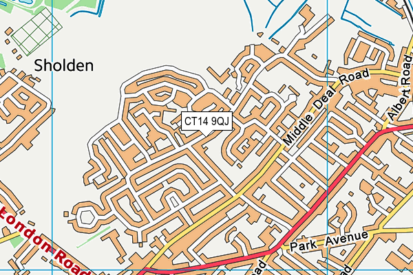 CT14 9QJ map - OS VectorMap District (Ordnance Survey)