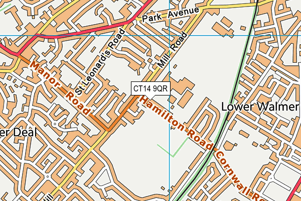 CT14 9QR map - OS VectorMap District (Ordnance Survey)