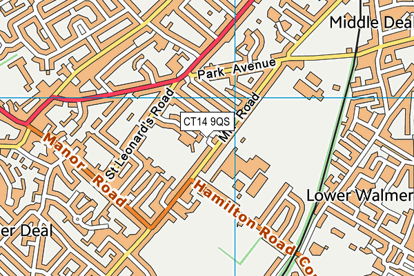 CT14 9QS map - OS VectorMap District (Ordnance Survey)