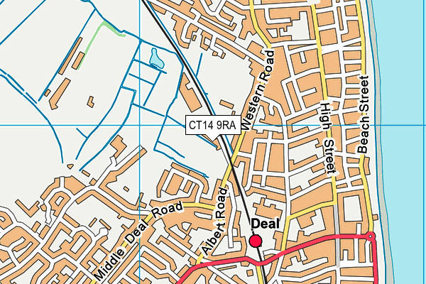 CT14 9RA map - OS VectorMap District (Ordnance Survey)