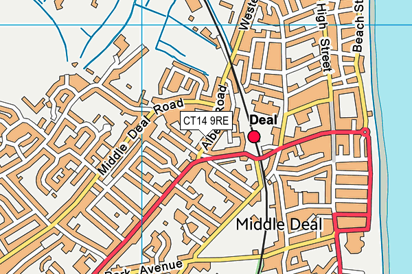 CT14 9RE map - OS VectorMap District (Ordnance Survey)