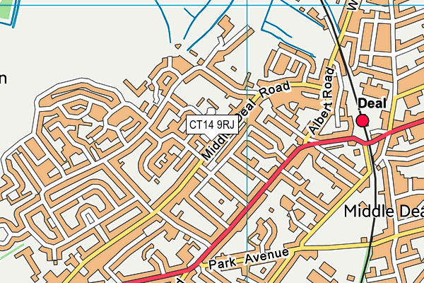 CT14 9RJ map - OS VectorMap District (Ordnance Survey)