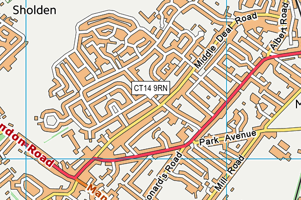 CT14 9RN map - OS VectorMap District (Ordnance Survey)