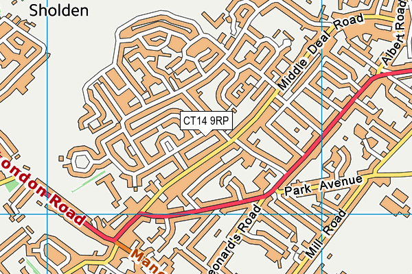 CT14 9RP map - OS VectorMap District (Ordnance Survey)