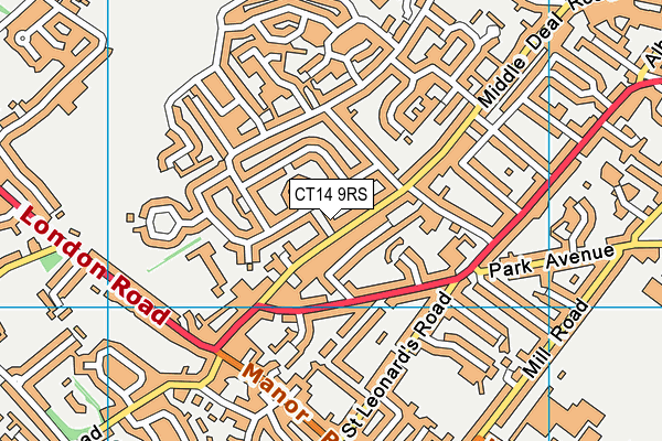 CT14 9RS map - OS VectorMap District (Ordnance Survey)