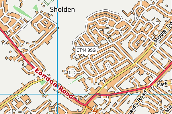 CT14 9SG map - OS VectorMap District (Ordnance Survey)