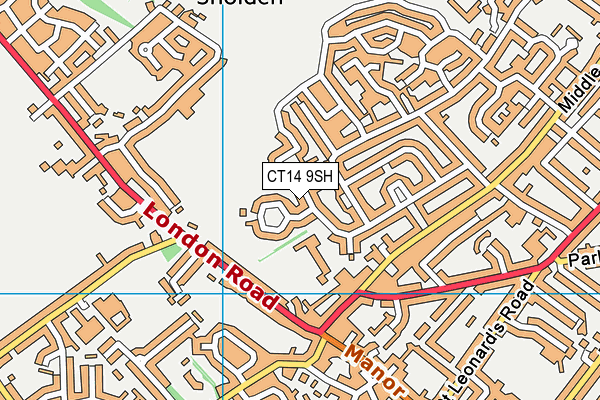 CT14 9SH map - OS VectorMap District (Ordnance Survey)