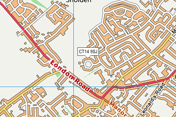 CT14 9SJ map - OS VectorMap District (Ordnance Survey)