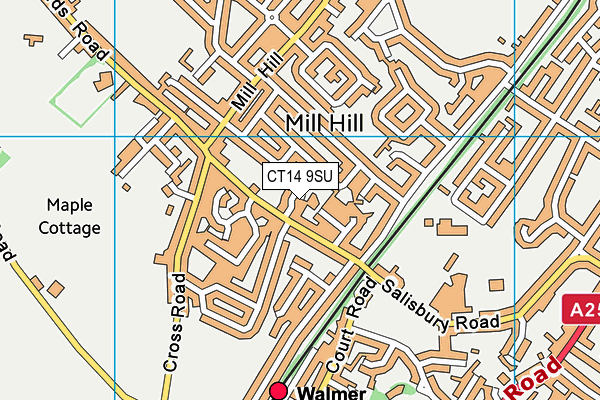 CT14 9SU map - OS VectorMap District (Ordnance Survey)