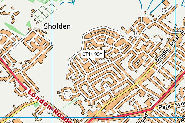 CT14 9SY map - OS VectorMap District (Ordnance Survey)