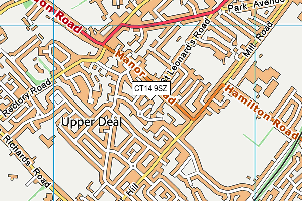 CT14 9SZ map - OS VectorMap District (Ordnance Survey)