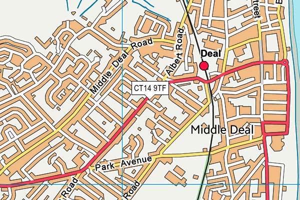 CT14 9TF map - OS VectorMap District (Ordnance Survey)