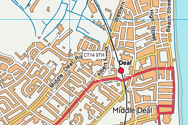 CT14 9TH map - OS VectorMap District (Ordnance Survey)