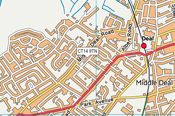 CT14 9TN map - OS VectorMap District (Ordnance Survey)