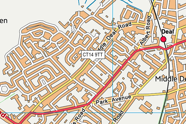 CT14 9TT map - OS VectorMap District (Ordnance Survey)