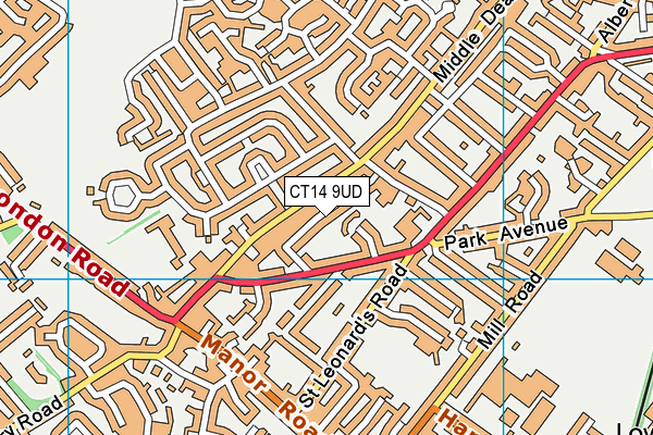 CT14 9UD map - OS VectorMap District (Ordnance Survey)