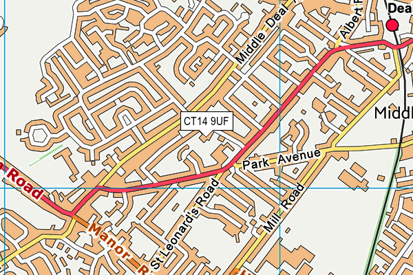 CT14 9UF map - OS VectorMap District (Ordnance Survey)