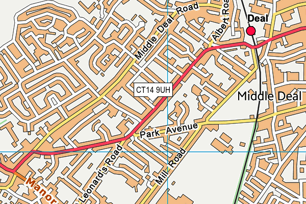 CT14 9UH map - OS VectorMap District (Ordnance Survey)