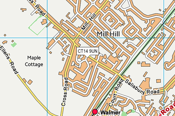 CT14 9UN map - OS VectorMap District (Ordnance Survey)