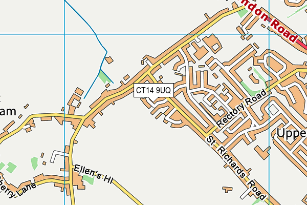 CT14 9UQ map - OS VectorMap District (Ordnance Survey)