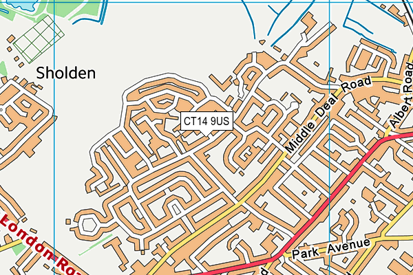 CT14 9US map - OS VectorMap District (Ordnance Survey)