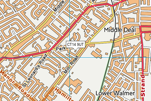 CT14 9UT map - OS VectorMap District (Ordnance Survey)