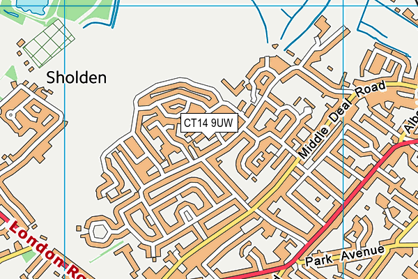 CT14 9UW map - OS VectorMap District (Ordnance Survey)