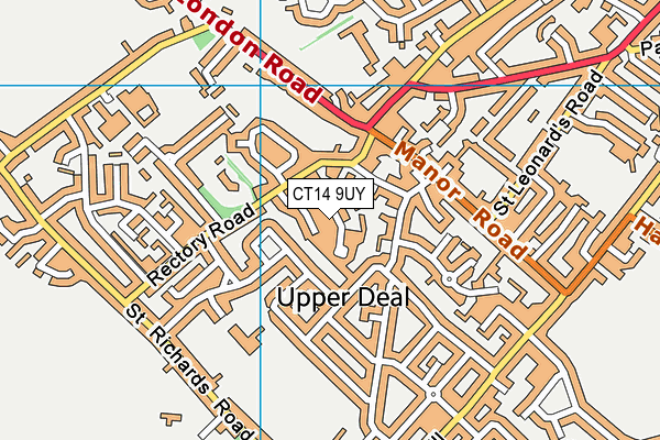 CT14 9UY map - OS VectorMap District (Ordnance Survey)