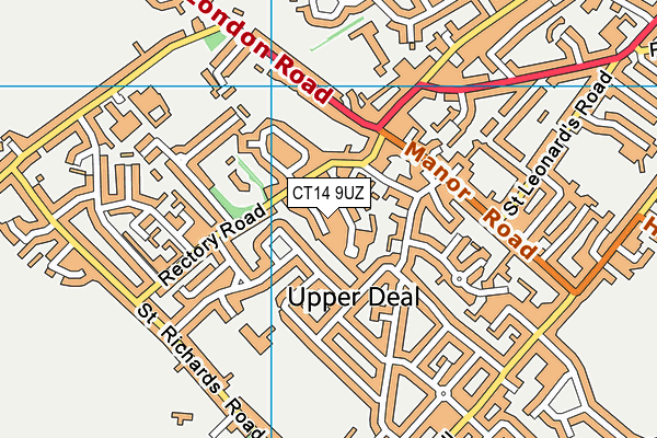 CT14 9UZ map - OS VectorMap District (Ordnance Survey)