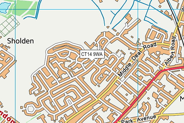 CT14 9WA map - OS VectorMap District (Ordnance Survey)