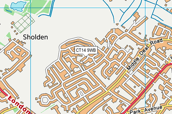 CT14 9WB map - OS VectorMap District (Ordnance Survey)