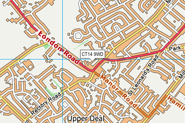CT14 9WD map - OS VectorMap District (Ordnance Survey)