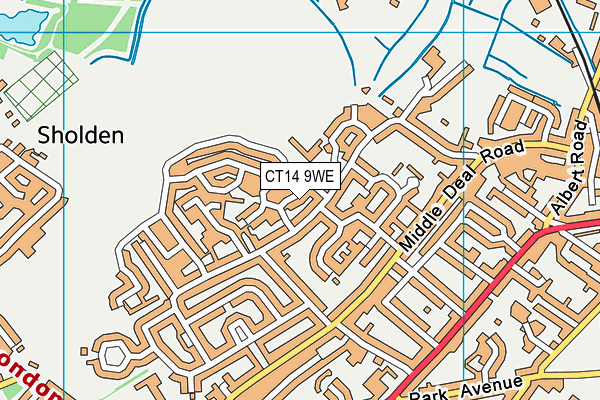 CT14 9WE map - OS VectorMap District (Ordnance Survey)