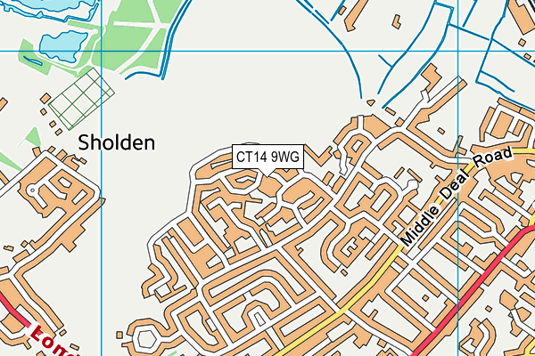 CT14 9WG map - OS VectorMap District (Ordnance Survey)