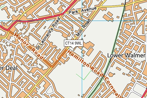 CT14 9WL map - OS VectorMap District (Ordnance Survey)