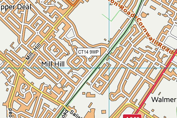 CT14 9WP map - OS VectorMap District (Ordnance Survey)