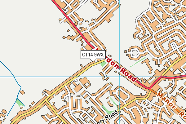 CT14 9WX map - OS VectorMap District (Ordnance Survey)