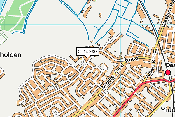 CT14 9XG map - OS VectorMap District (Ordnance Survey)