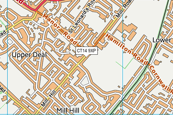 CT14 9XP map - OS VectorMap District (Ordnance Survey)