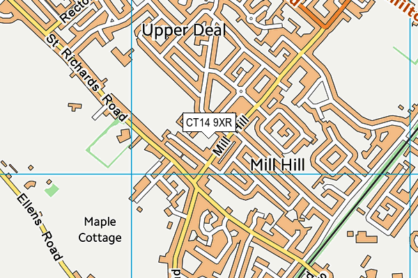 CT14 9XR map - OS VectorMap District (Ordnance Survey)