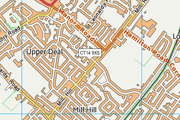 CT14 9XS map - OS VectorMap District (Ordnance Survey)