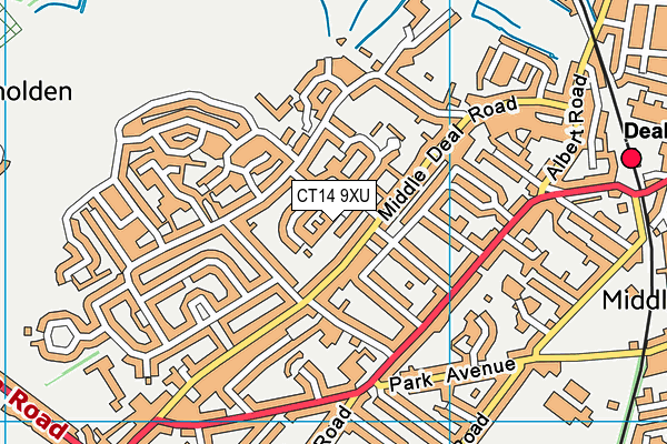 CT14 9XU map - OS VectorMap District (Ordnance Survey)