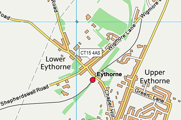 CT15 4AS map - OS VectorMap District (Ordnance Survey)