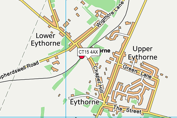 CT15 4AX map - OS VectorMap District (Ordnance Survey)