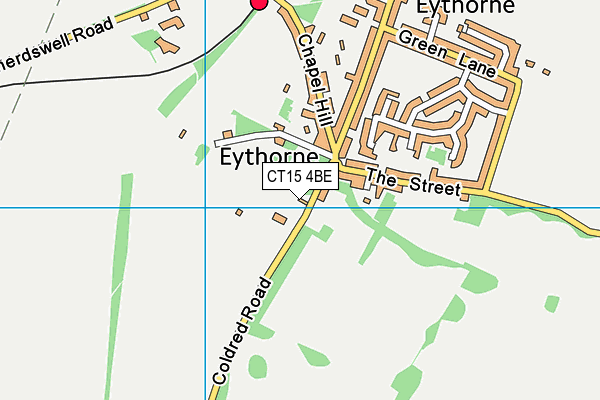 CT15 4BE map - OS VectorMap District (Ordnance Survey)